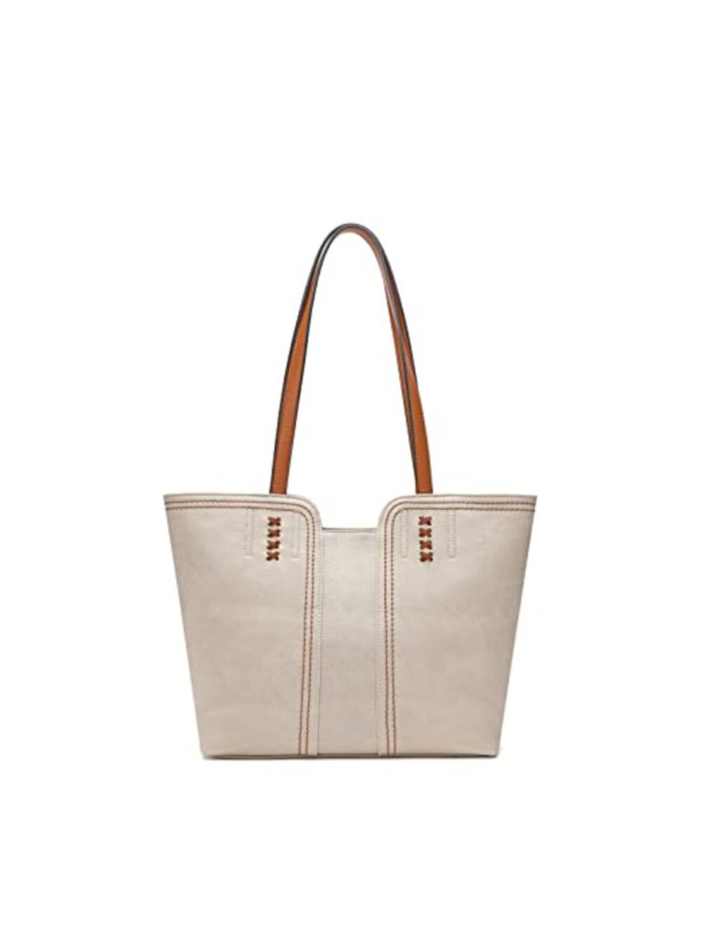 Vegan Leather Satchel Tote Bag Top Handle Shoulder Handbag